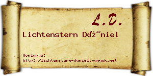 Lichtenstern Dániel névjegykártya